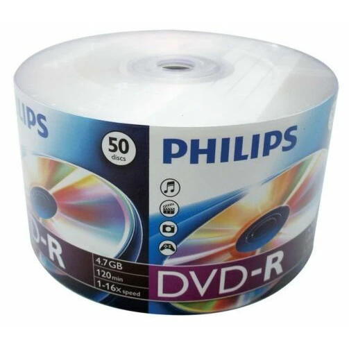 Диск DVD-R Philips 4.7Gb 16x Pack Wrap (50 шт.) - DM4S6U50F/97