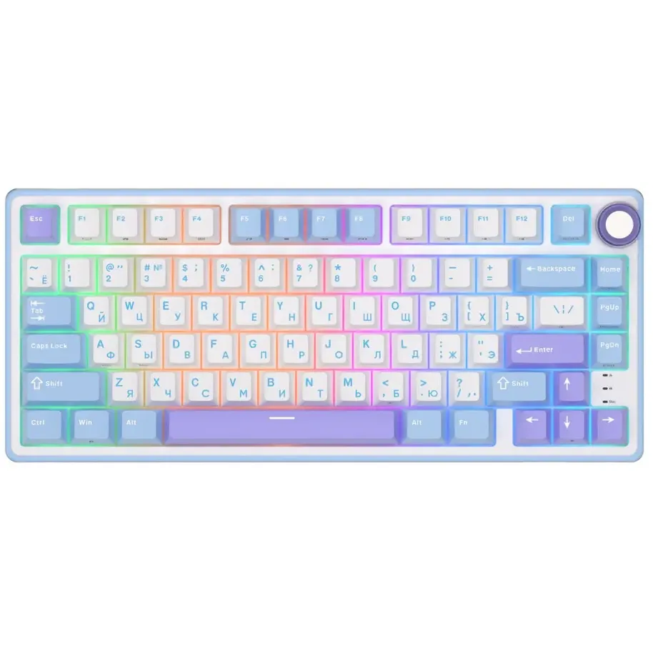 Клавиатура Royal Kludge R75 Taro Milk (Silver Switch)