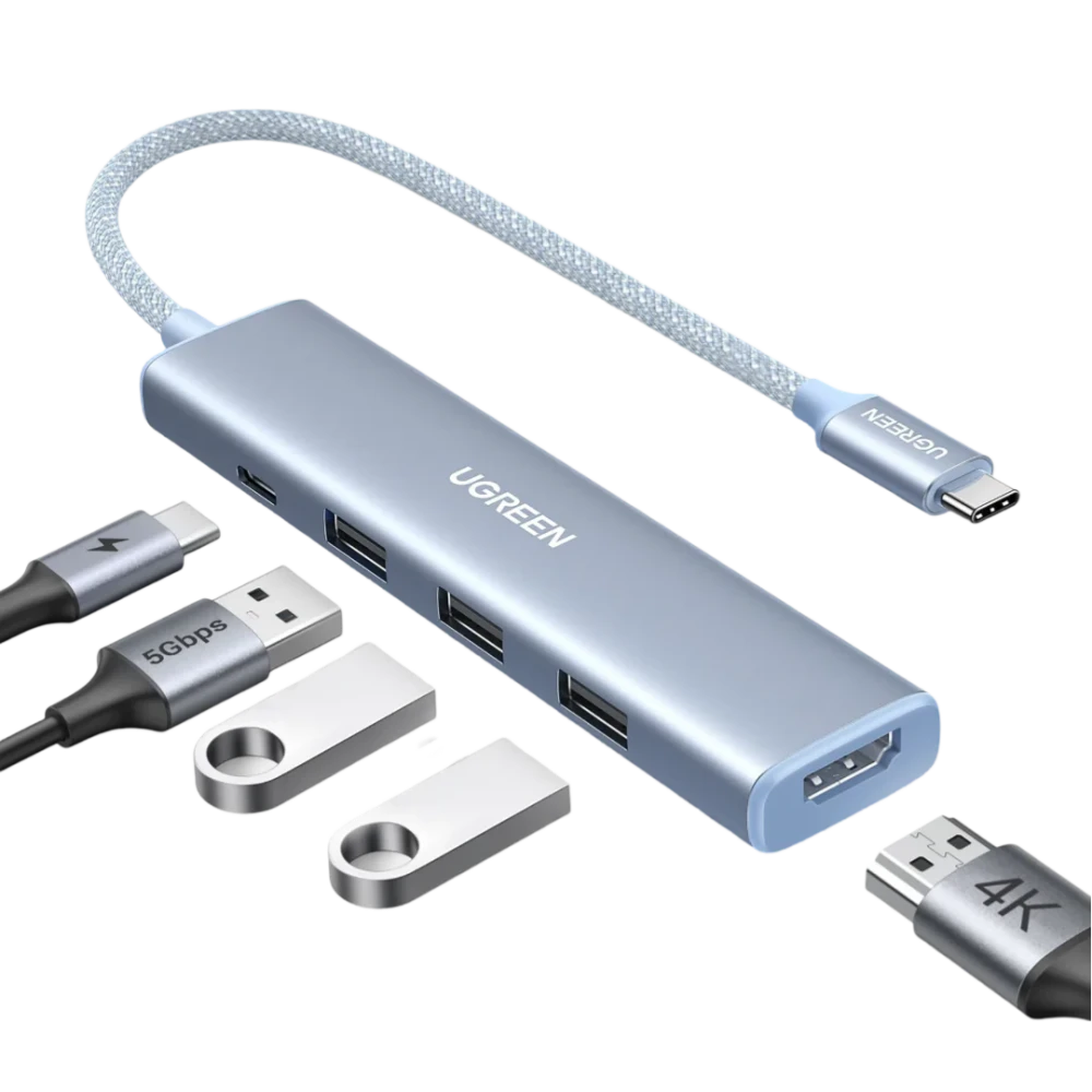 Док-станция UGREEN Revodok Stilvolle Serie 5-IN-1 USB-C Hub Blue - 35581