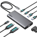 Док-станция UGREEN Revodok Pro 308 8-IN-1 Triple Display Dockingstation Gray (35588)