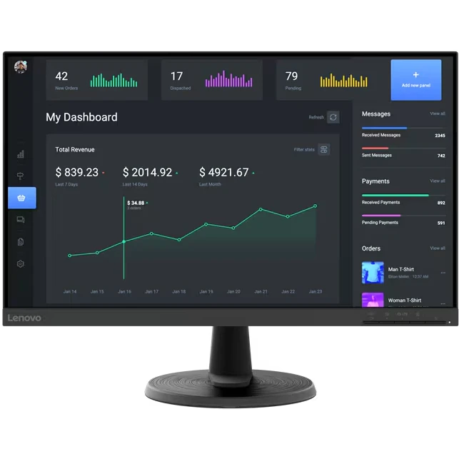 Монитор Lenovo 24" ThinkVision C24-40 (63DCKAT6UK)
