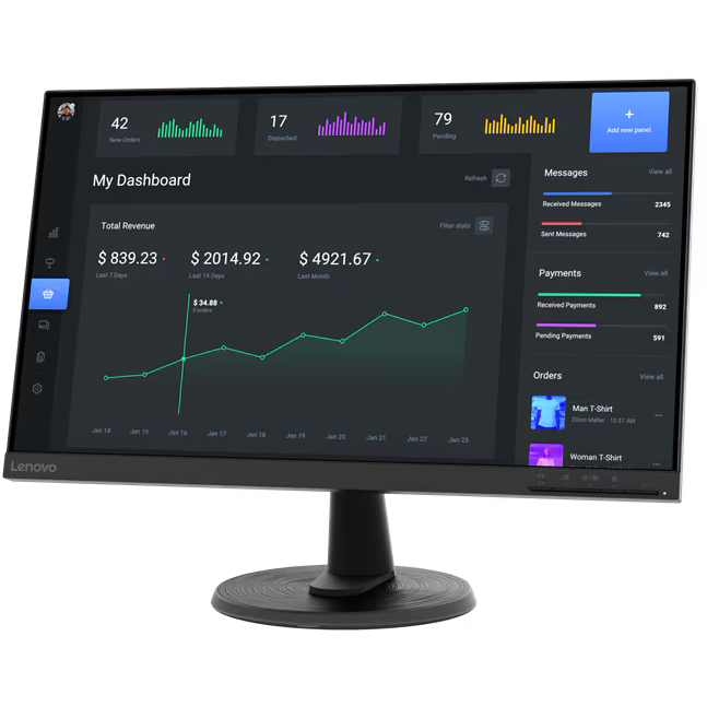 Монитор Lenovo 24" ThinkVision C24-40 (63DCKAT6UK) - фото 3