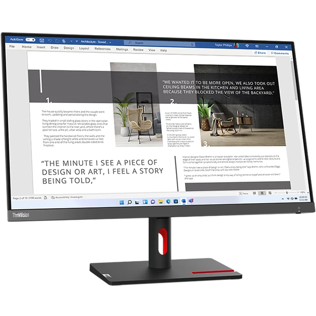 Монитор Lenovo 27" ThinkVision S27i-30 (63DFKAT4UK) - фото 2