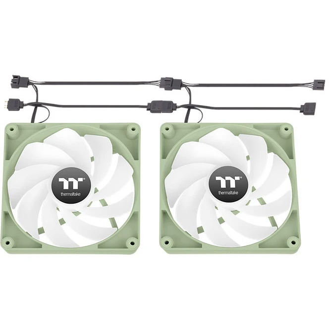 Вентилятор для корпуса Thermaltake CT120 Reverse ARGB Sync Fan Matcha Green (2-Fan Pack) - CL-F200-PL12MG-A - фото 2
