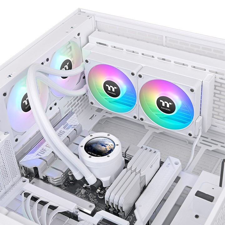 Система жидкостного охлаждения Thermaltake TH240 V2 Ultra EX ARGB Sync Snow Edition - CL-W425-PL12SW-A - фото 6