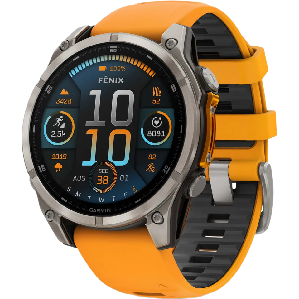 Умные часы Garmin Fenix 8 47mm Grey/Orange - 010-02904-11