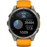 Умные часы Garmin Fenix 8 47mm Grey/Orange (010-02904-11)