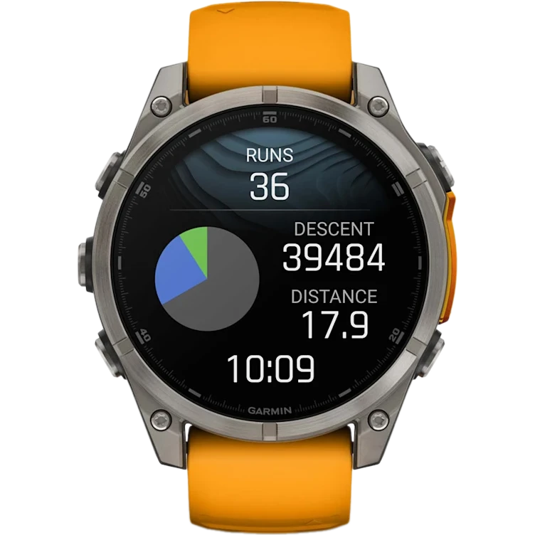 Умные часы Garmin Fenix 8 47mm Grey/Orange - 010-02904-11 - фото 2