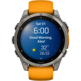 Умные часы Garmin Fenix 8 47mm Grey/Orange (010-02904-11)