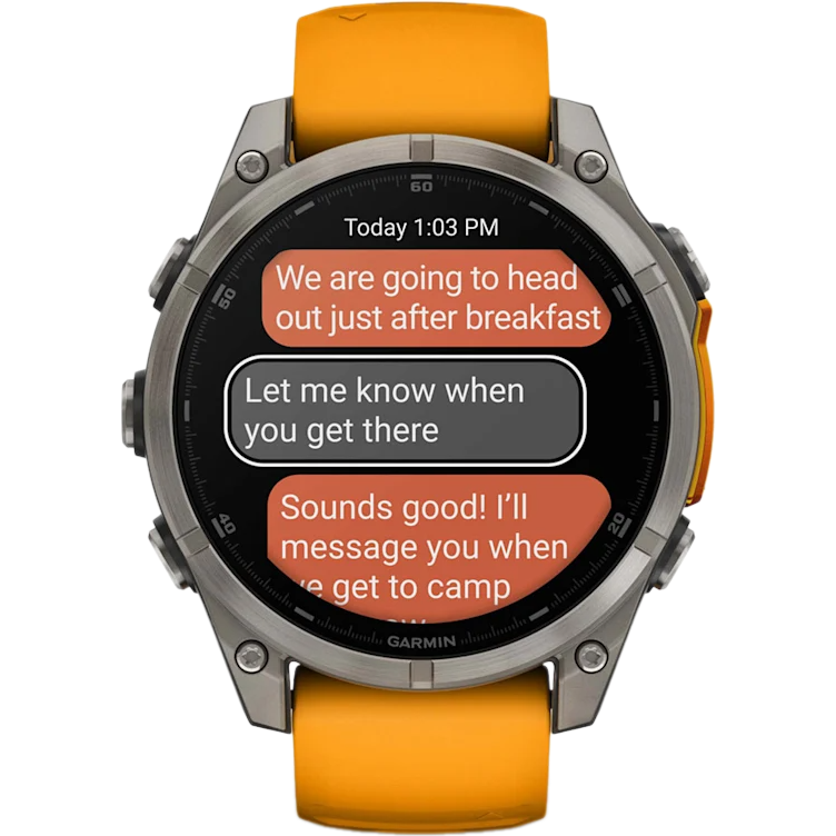 Умные часы Garmin Fenix 8 47mm Grey/Orange - 010-02904-11 - фото 6