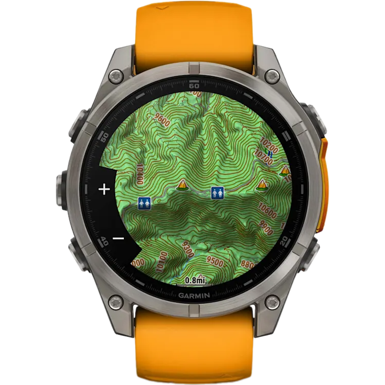 Умные часы Garmin Fenix 8 47mm Grey/Orange - 010-02904-11 - фото 7