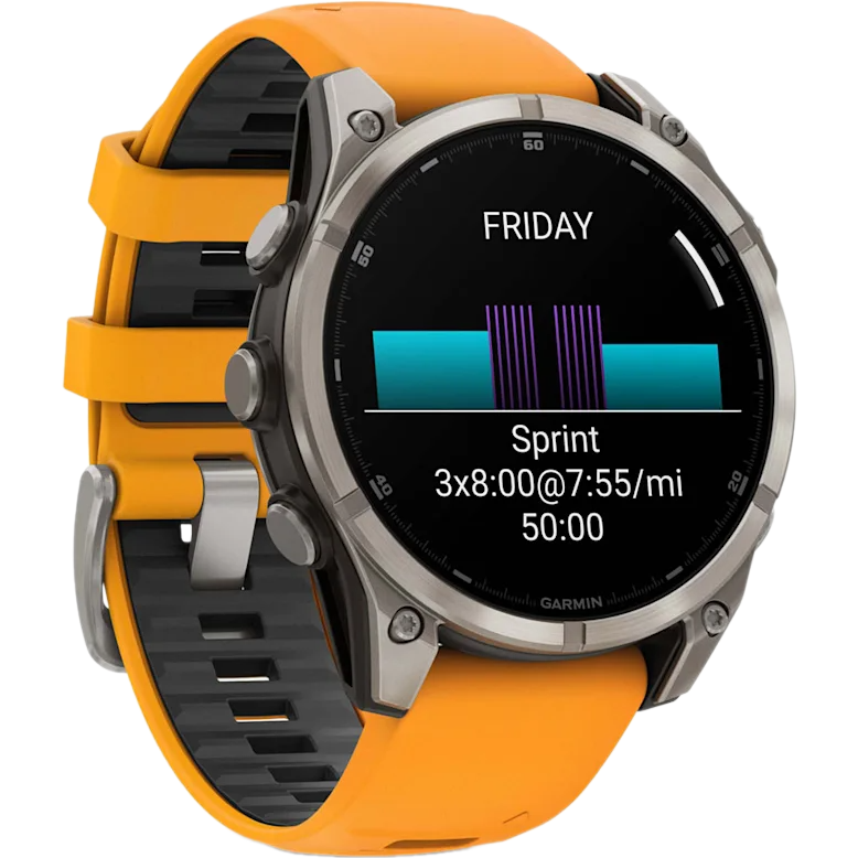 Умные часы Garmin Fenix 8 47mm Grey/Orange - 010-02904-11 - фото 9