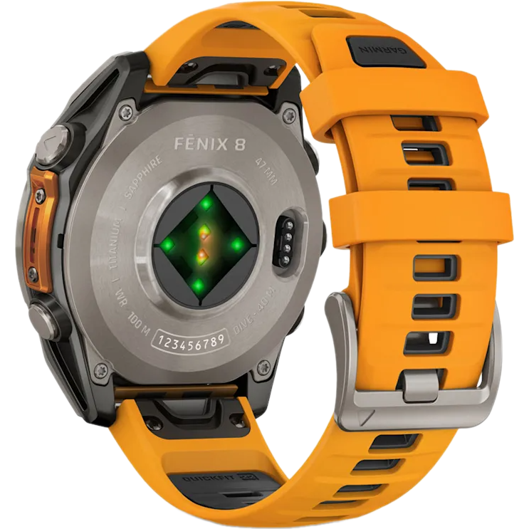 Умные часы Garmin Fenix 8 47mm Grey/Orange - 010-02904-11 - фото 10