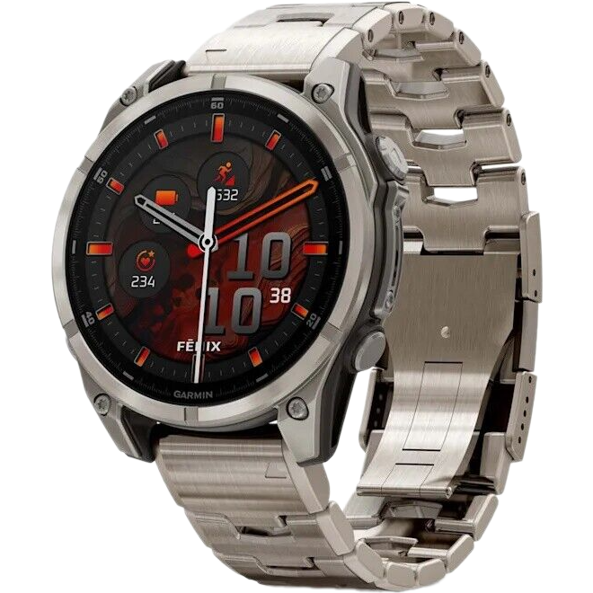 Умные часы Garmin Fenix 8 47mm Grey/Titan - 010-02904-40