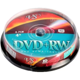 Диск DVD+RW VS 4.7Gb 4x Cake Box (10 шт.) (VSDVDPRWCB1001)