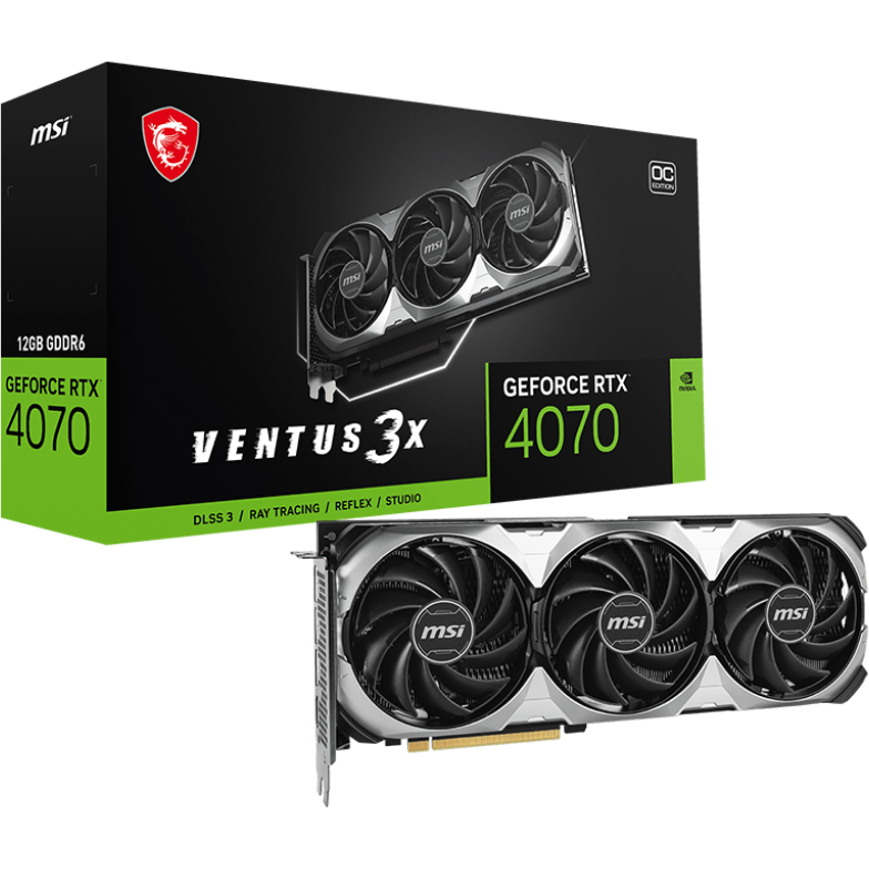 Видеокарта NVIDIA GeForce RTX 4070 MSI OC 12Gb (RTX 4070 VENTUS 3X E1 12G OC) - фото 5