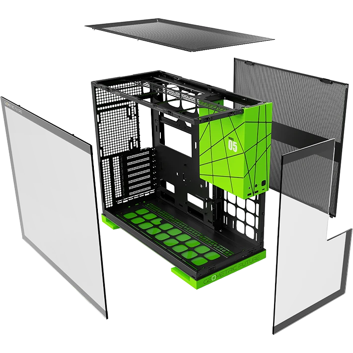 Корпус Geometric Future Model 5 Black/Green - 1AM5WKNV00100 - фото 3