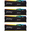 Оперативная память 64Gb DDR5 5200MHz Kingston Fury Beast Black RGB (KF552C40BBAK4-64) (4x16Gb KIT)