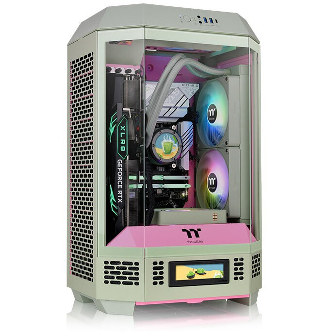Корпус Thermaltake The Tower 300 Matcha Plum (CA-1Y4-00SJWN-00) - фото 6