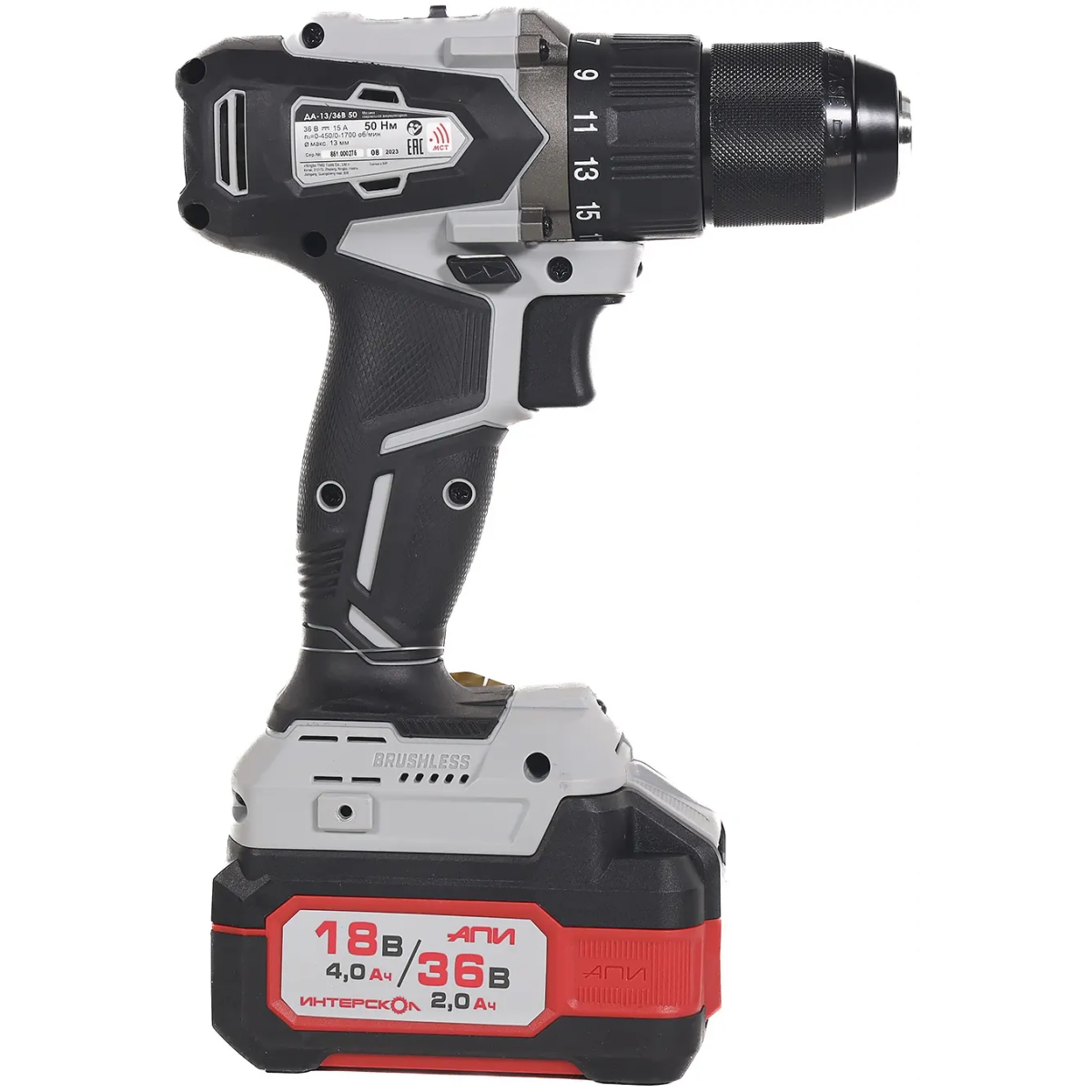Дрель Интерскол ДА-13/36В 50 - 851.2.2.70 - фото 2