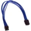 Кабель удлинительный PCI-E 8-pin - PCI-E 6+2-pin, 0.3м, GELID CA-8P-07 Blue