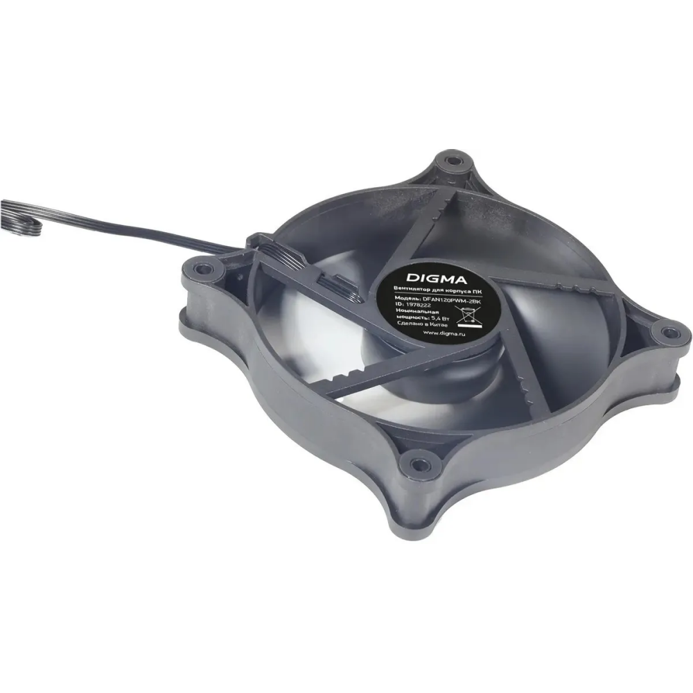 Вентилятор для корпуса Digma DFAN120PWM-2BK - фото 3