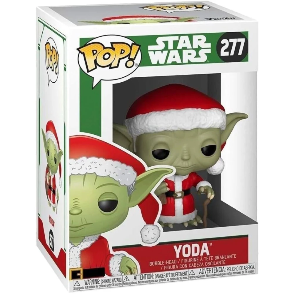 Фигурка Funko POP! Bobble Star Wars Holiday Santa Yoda - 33885 - фото 2