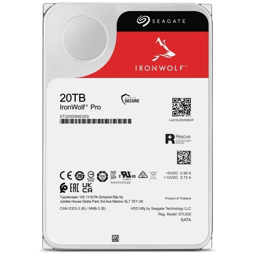 Жёсткий диск 20Tb SATA-III Seagate IronWolf Pro (ST20000NE000)
