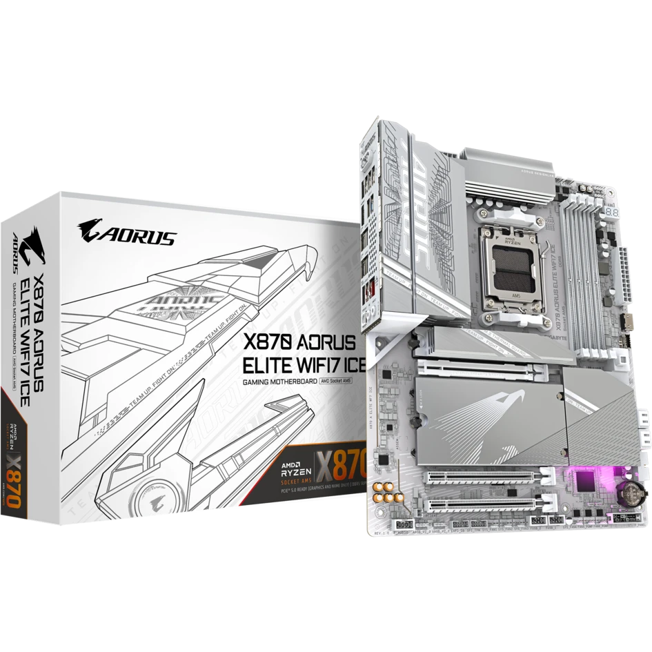 Материнская плата Gigabyte X870 AORUS ELITE WIFI7 ICE - фото 5