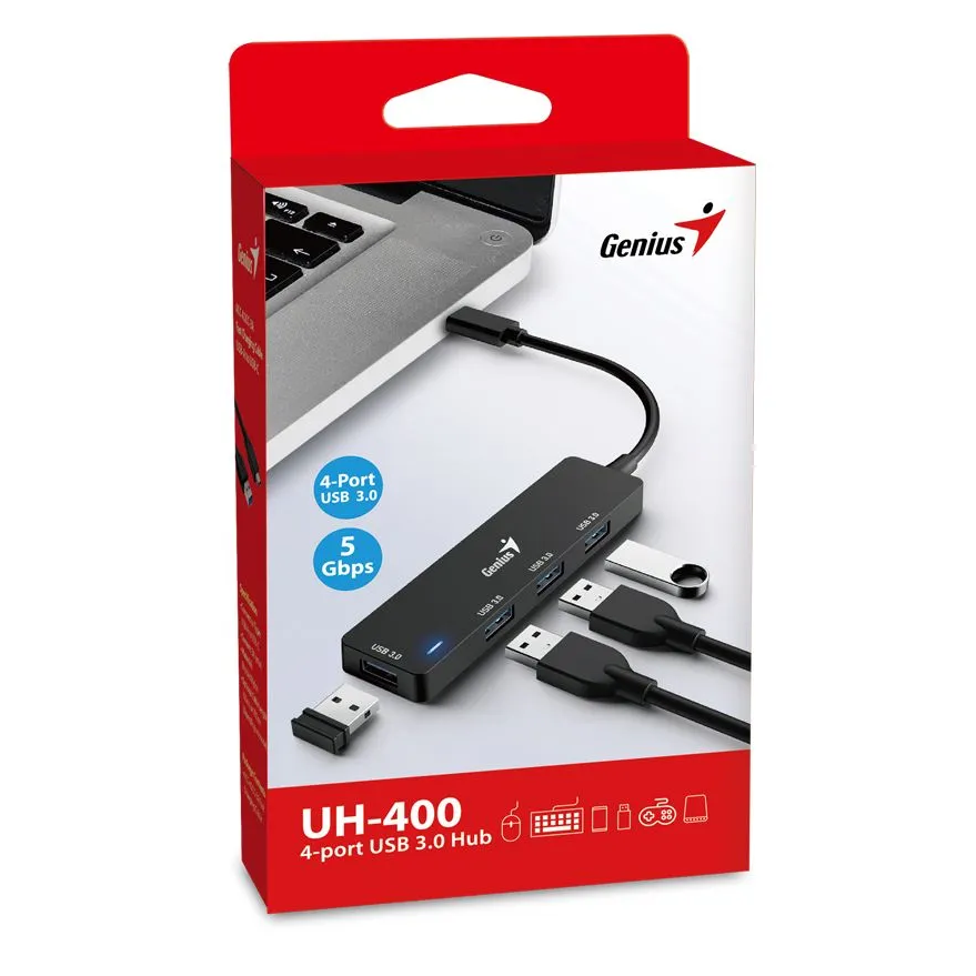 USB-концентратор Genius UH-400 - 31240002400 - фото 2