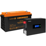 ИБП + батарея ExeGate IdealSine SR-1000.LCD.2SH + HRL 12-120 (120Ач) (EX297421RUS)