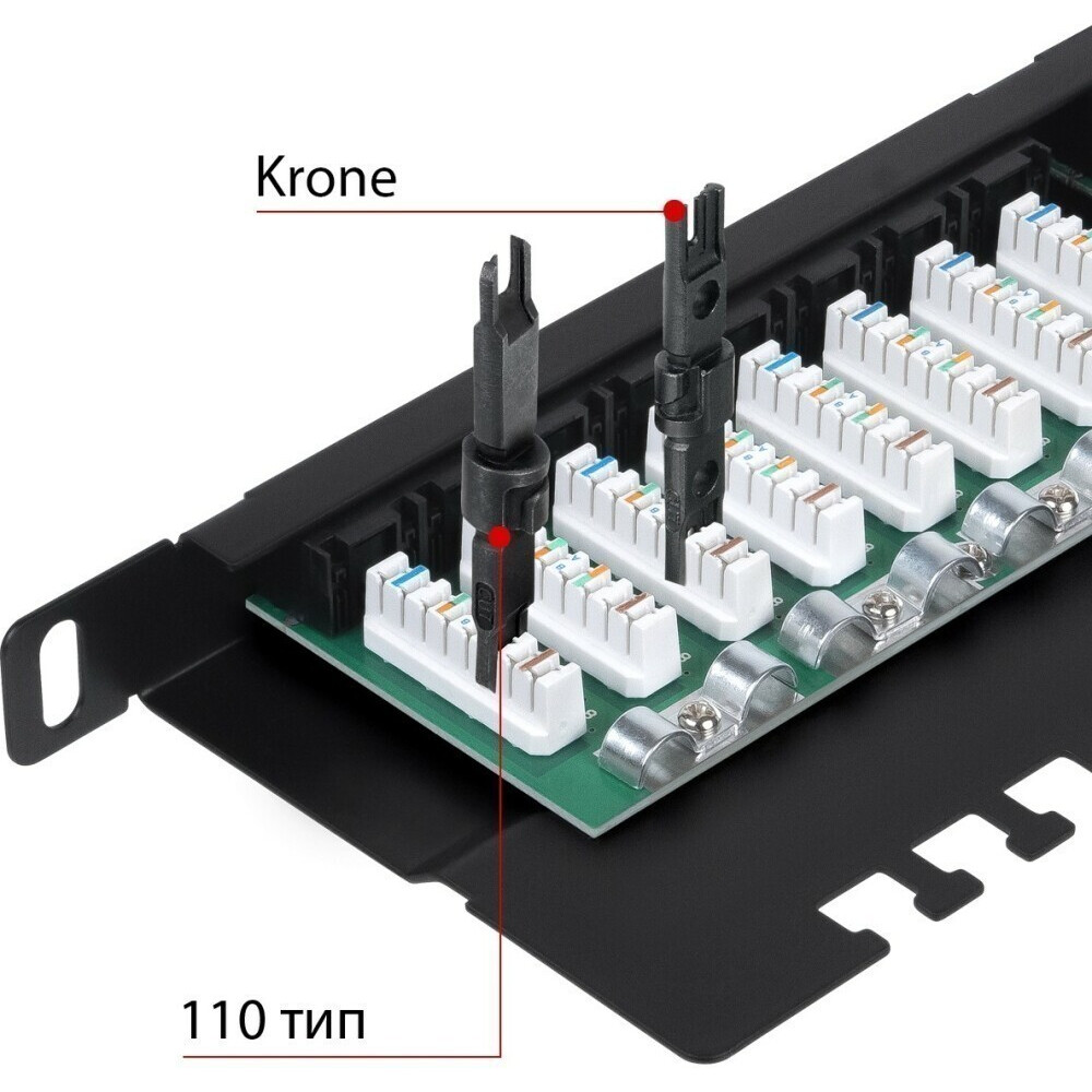 Патч-панель Cabeus PLHD-24-Cat.5e-Dual-90-0,5U - фото 3