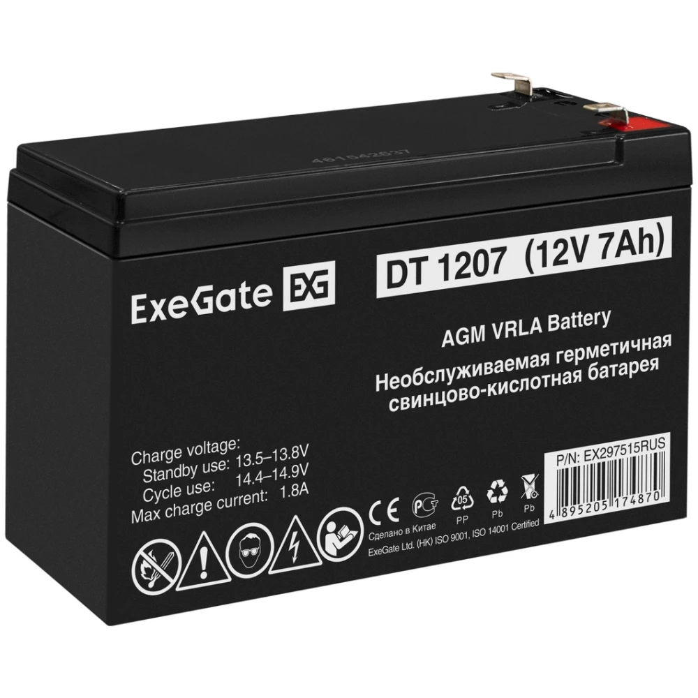 Аккумуляторная батарея ExeGate DT 1207 F2 - EX297515RUS