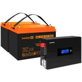 ИБП ExeGate IdealSine SR-1500.LCD.2SH + 2x HRL 12-100 (100Ач) (EX297442RUS)