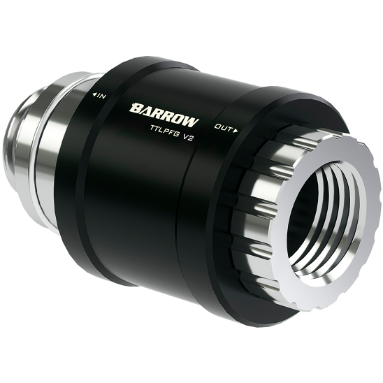 Кран для СЖО Barrow TTLPFG V2 Silver Main Body+ Classic Black