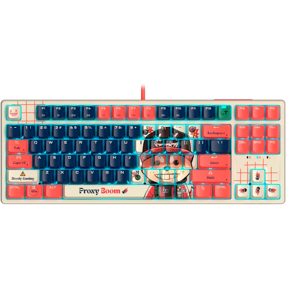 Клавиатура Bloody AT87 Proxy Boom Biege/Red - 4711421000741 - фото 2