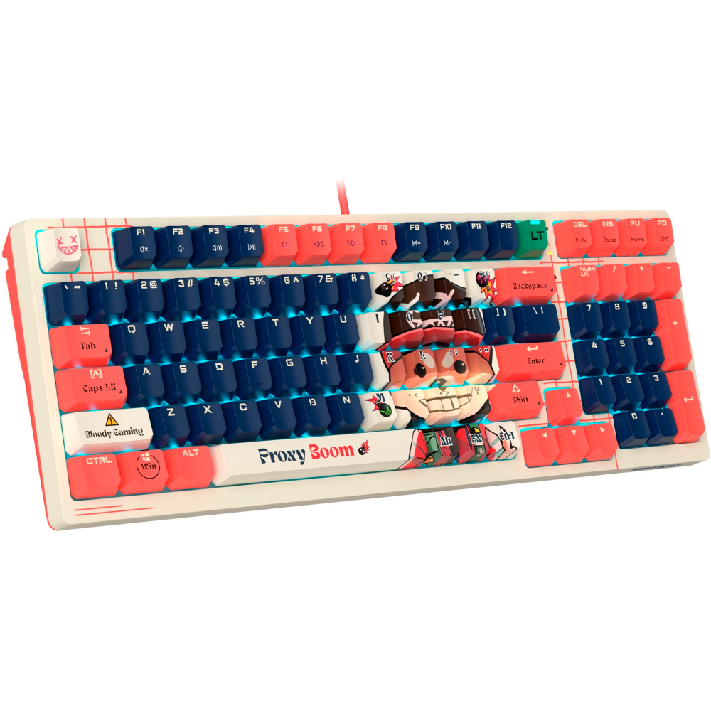 Клавиатура Bloody AT98 Proxy Boom Biege/Red - 4711421000765 - фото 7