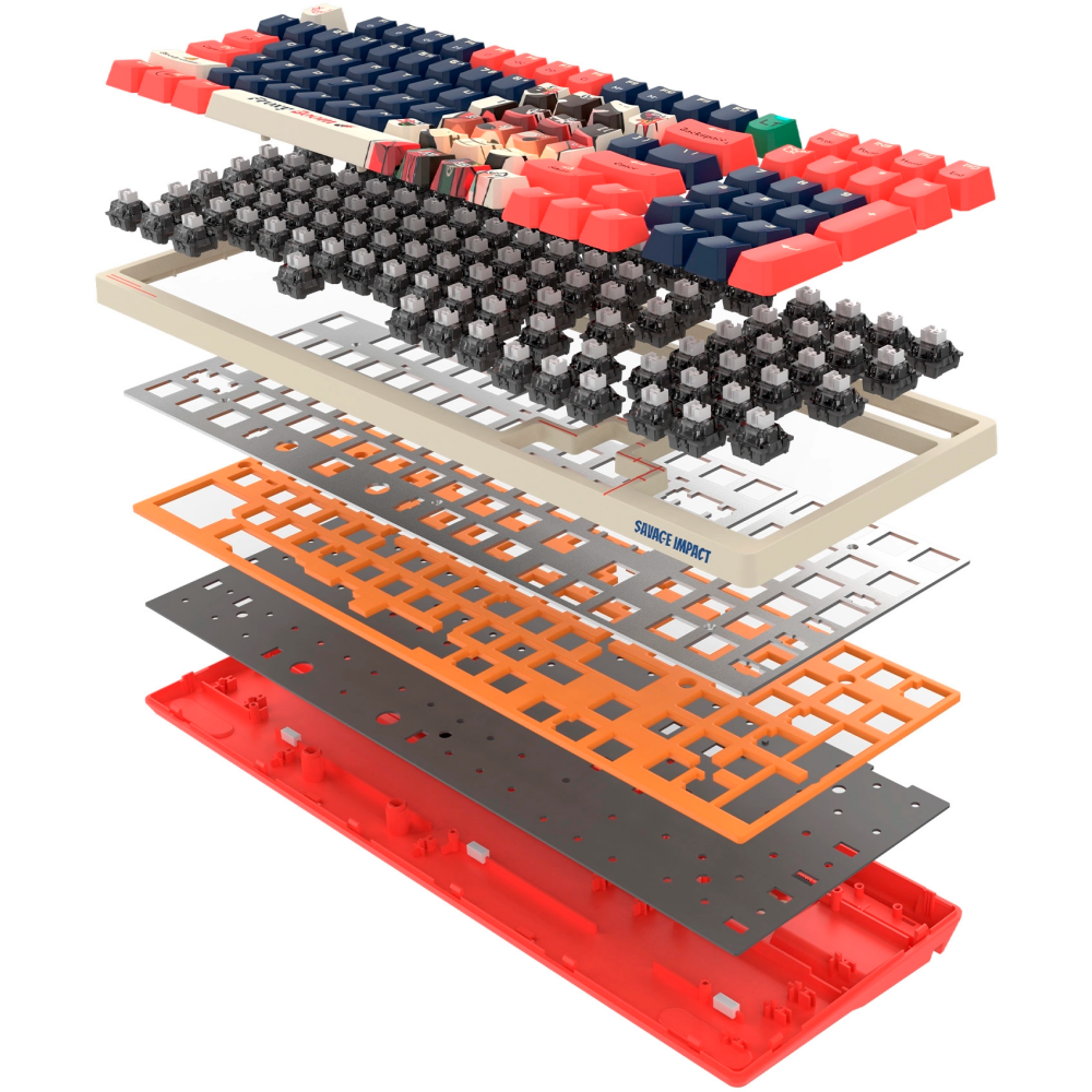 Клавиатура Bloody AT98 Proxy Boom Biege/Red - 4711421000765 - фото 14