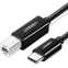 Кабель USB B (M) - USB Type-C, 1м, UGREEN US370 Black - 45034