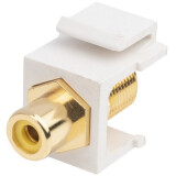 Вставка RCA Hyperline KJ1-RCA/YL-FHG-WH