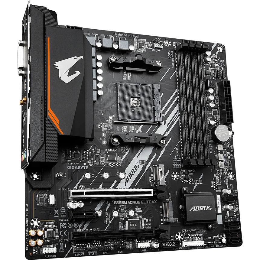 Материнская плата Gigabyte B550M AORUS ELITE AX - фото 2