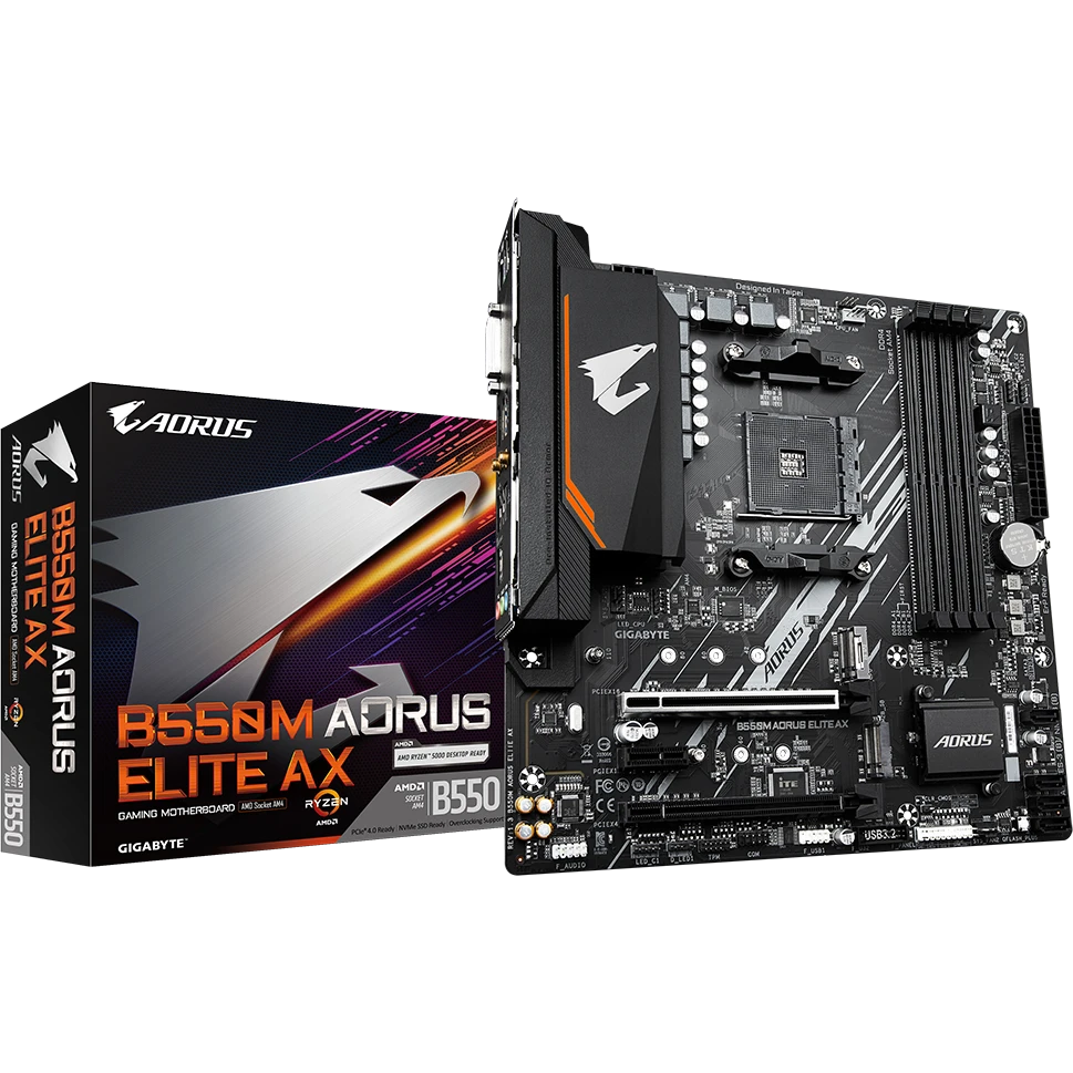 Материнская плата Gigabyte B550M AORUS ELITE AX - фото 4
