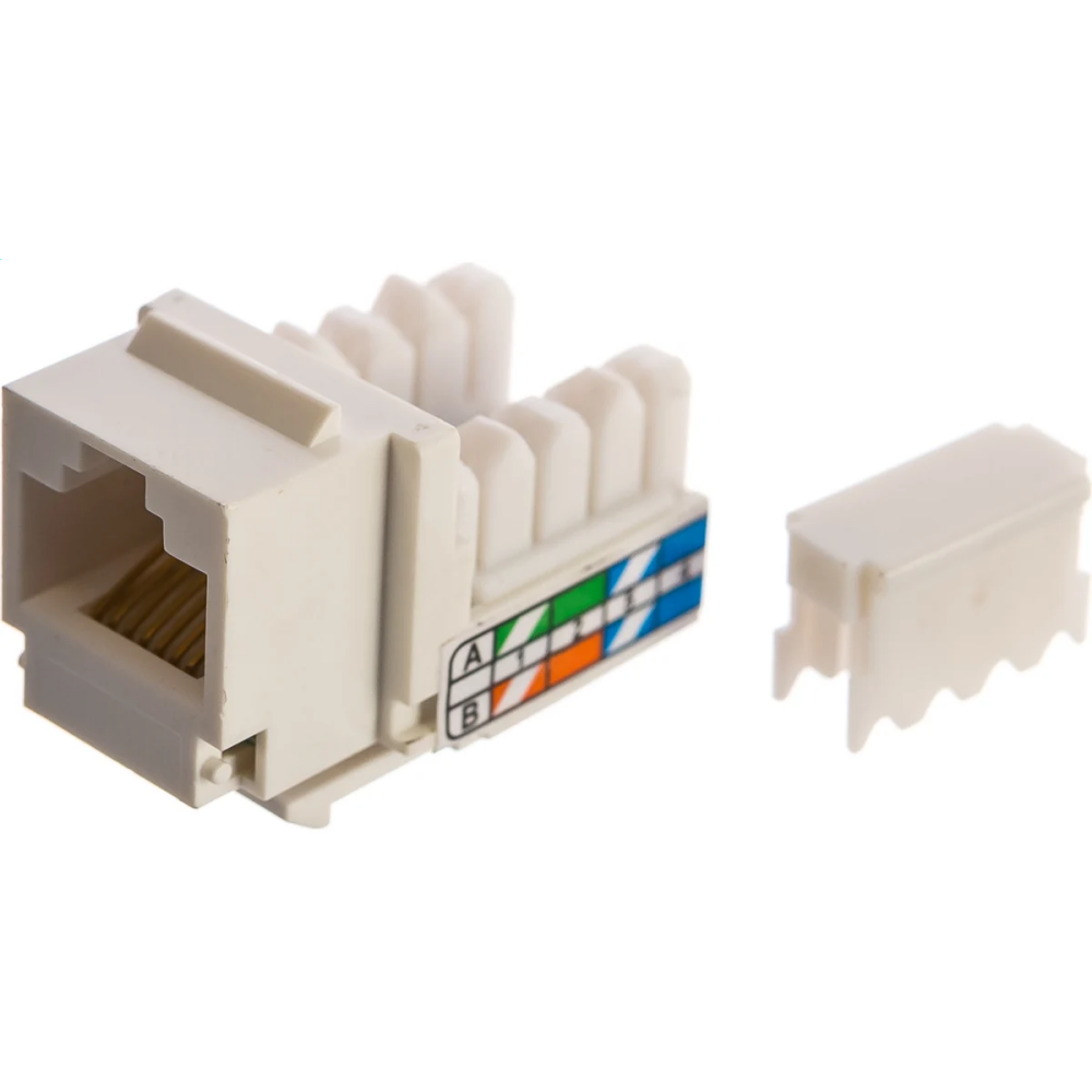 Вставка RJ-45 Lanmaster LAN-OK45U5E/90-WH - фото 2