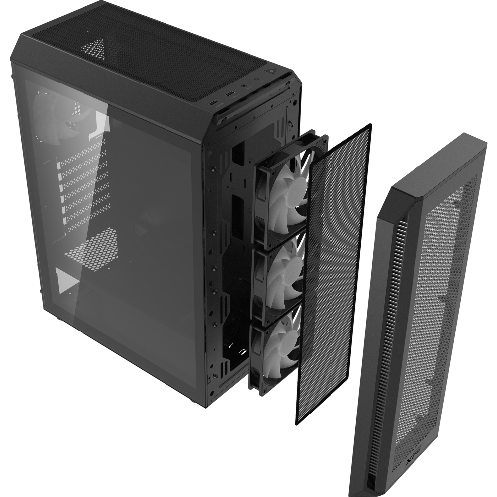 Корпус ADATA XPG VALOR AIR PLUS Black - VALORAIRPLUSMTA-BKCWW - фото 7