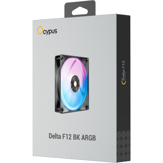 Вентилятор для корпуса Ocypus Delta F12 BK ARGB - Delta-F12-BK1AM00X-GL - фото 6