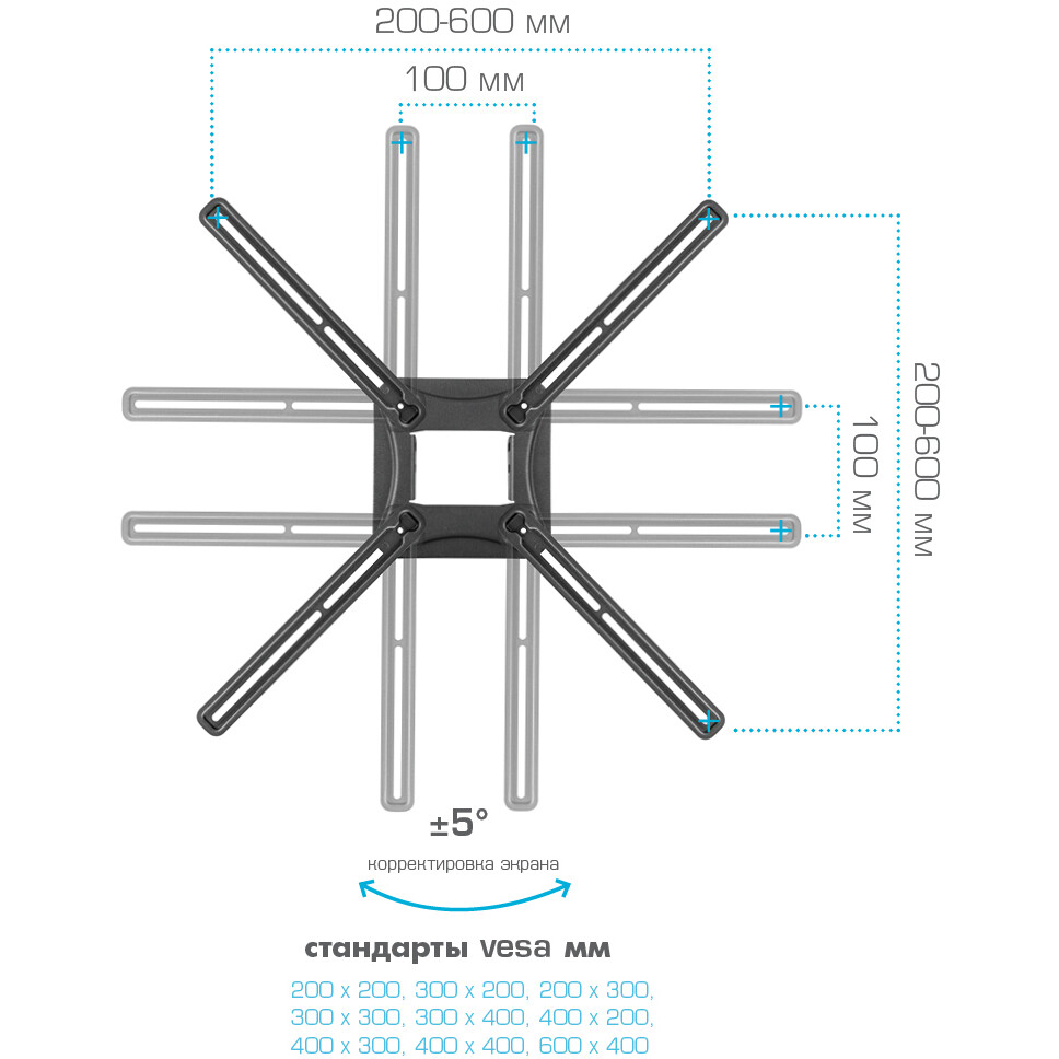 Кронштейн Kromax CORBEL-9 Grey Titan - фото 7