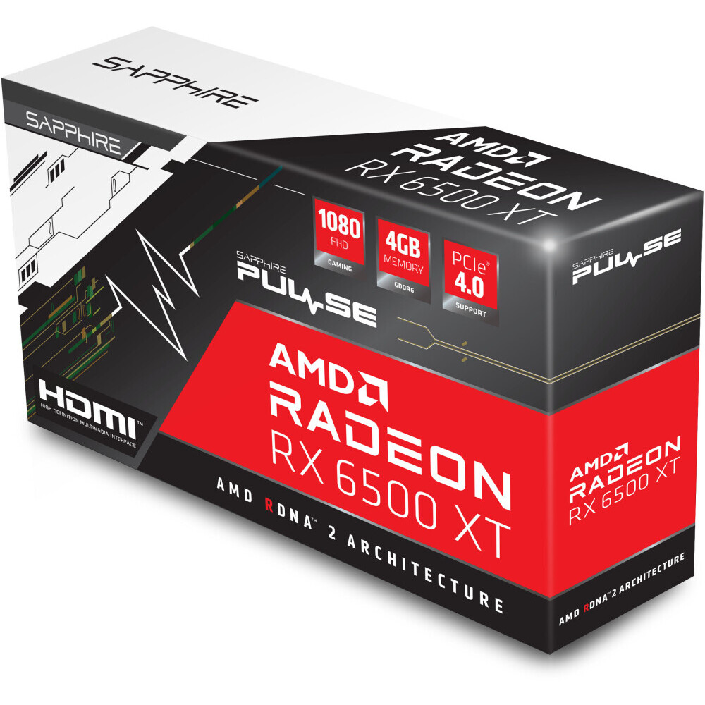 Видеокарта AMD Radeon RX 6500 XT Sapphire Pulse OC 4Gb (11314-07-20G) - фото 6