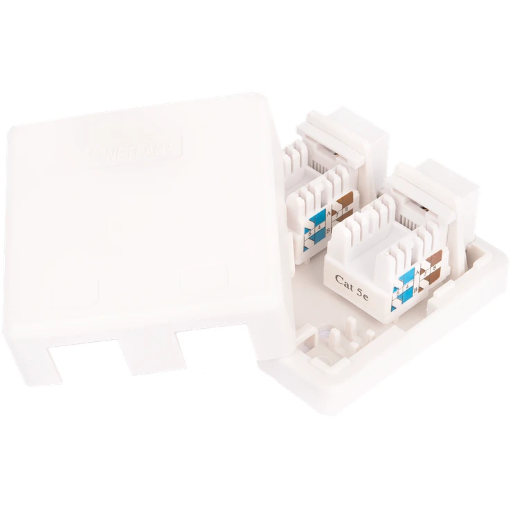 Розетка RJ-45 NETLAN EC-UWO-2-UD2-WT-10, 10 шт. - фото 2