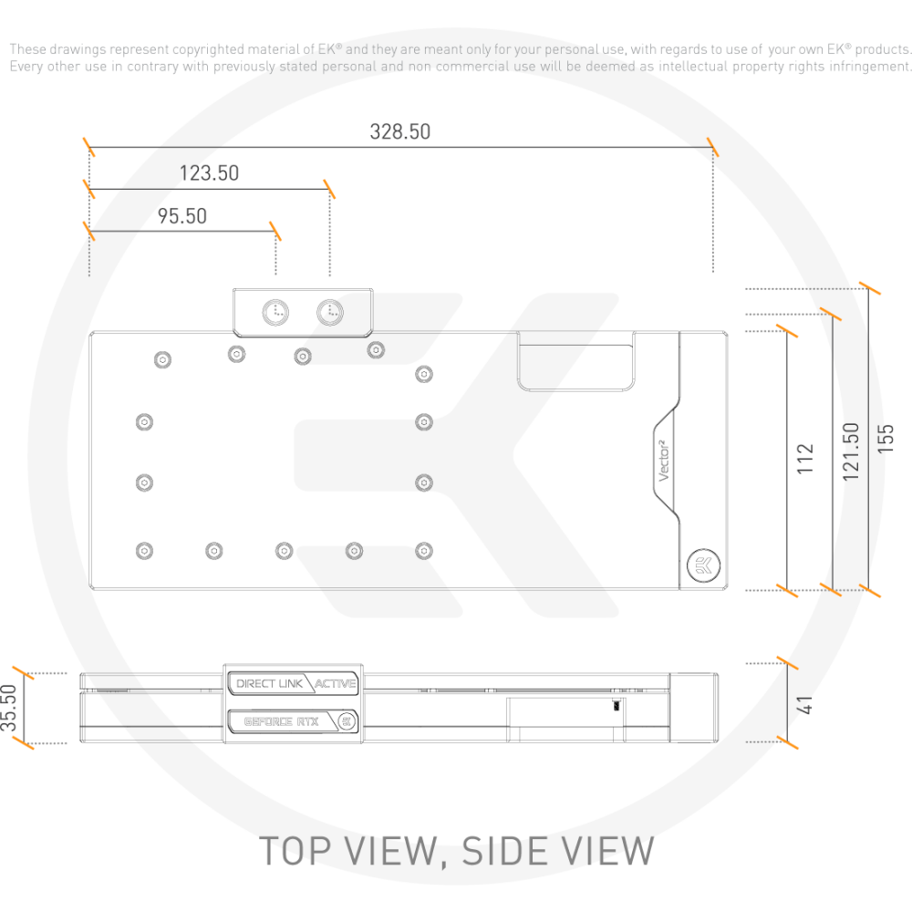 Водоблок для видеокарты EKWB EK-Quantum Vector2 FTW3 RTX 3080/90 ABP Set D-RGB - Nickel + Plexi (3831109891230) - фото 3