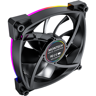 Вентилятор для корпуса MONTECH AX120 PWM BLACK (3 шт.) - AX120 PWM BLACK 3 IN 1 - фото 4